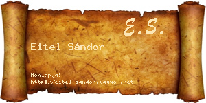Eitel Sándor névjegykártya