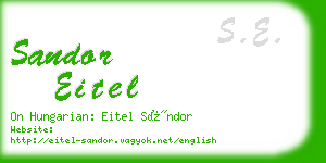 sandor eitel business card